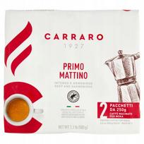 Carraro Primo Mattino Malti kavos pupelės Moka kavinukui 2x250 g