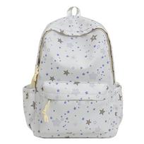 Student Schoolbag Women Star Printed Backpack juoda