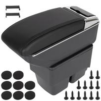 Ford Fiesta VI MK7 08-17 Armrest with Storage Compartment, Black Eco Leather & Mounting Kit