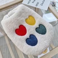 Four-color Love Cotton Vest Pet Puppy Clothes VIP Schnauzer Fadou Bomei Cat Autumn and Winter Clothes XL gray