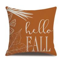 Padėkos dienos lininė pagalvės užvalkalas Rudens moliūgų rašto pagalvės užvalkalas 45X45 without pillow core beige
