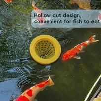 Aquarium Cone Feeder Easy to Clean Hollow Out Design Stable Float Shrimp es Food Funnel yellow
