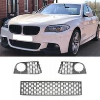 M93K-Automobilio Priekinio Buferio Apdailos Grotelės BMW 5 Serijai F10 F11 M Stiliaus 2011-2016 Black Left gray