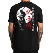 Japan Samurai Spirit T Shirts Japanese Style Back Print EU Size 100% Cotton Tops T-shirt Bushido Male Gifts Tee 80185 - Men's... S