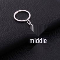 Billie Eilish Logo Stainless Steel Double-Sided Keychain - European & American Style Rapper Accessories black