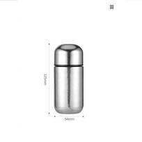 Gryno titano vandens buteliukas Mini 150ML Kišeninis titano puodelis Dvigubos sienelės vakuuminis termosas Izoliuoti kavos puodeliai 101-200ml gray