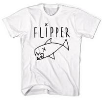 Flipper Worn By Kurt Cobain Unisex T-shirts for Man Women Short Summer Tees Casual Luxury brand Fashion Couple's Cloths S gray