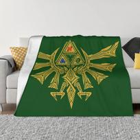 Z-Zelda Legends Game Cartoon Blanket Fleece Summer Cool Symbol Breathable Super Warm Throw Blanket for Bed Travel Quilt 30x40in beige