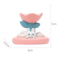 Rabbit Mobile Phone Stand Tulip Desk Decor Resin Phone Holder Cartoon Resin Cell Phone Bracket Phone Accessories white