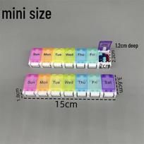 Portable Mini Press Medicine Box: Weekly Detachable Compartments - Travel Storage & Custom Logo white