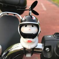 1 vnt. Dviračio Katė Motociklo Dekoracija Vairas Vaikų Papuošalai Animacinis Lėlė su Šalmu Sraigtas Vairas Motociklo Priedai raudona