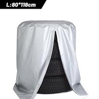 82 X 120cm Automobilio Padangų Uždangalas 4 Ratai Atsarginės Padangos Uždangalai Sidabrinis Padangų Žiemos Vasaros Poliesterio Padangų Apsauga Laikymo Krepšiai SUV gray