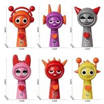 6Pcs/Set Mini Sprunki Action Figure Face-changing Toy Movie Sprunki Wenda Model Doll Figurines featuring Keychain Children Birth Date Gifts red