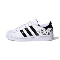 Adidas Originals SUPERSTAR Floral Wear-Resistant Low-Top Kids' Skateboarding Shoes White Children Aged 3-7 Years Old FW0777 31.5 white