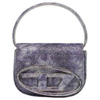 Diesel 1Dr Xs-Iconic Verpalų Austas Dizainas Poliesterio Mini Pečių Crossbody Rankinė Moteriškos Rankinės Mėlyna X08709P2197HA063 Basic Set (Bag+Dust Bag) gray