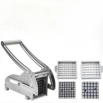 Stainless Steel French Fry Cutter - ManualPotatoSlir for HomeUseMulti-FunctionalVegetableCutter for Cucumber Carrot gray