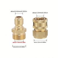 3/8 M22 Quick Connect Kits 14/15mm Adapter High Pressure Hose Coupler Durable Construction G3/8 M22 Fittings Water Outlet Set auksas