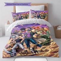JoJo Bizarre Adventure Bedding Set Duvet Cover Soft Quilt Cover Comforter Cover Bedroom Home Decor -QJY 135x200cm gray