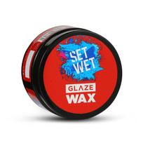 Set Wet Hair Wax For Men - Glaze Wax, 60g | Healthy Shine, Strong Hold, Restylable Anytime, Easy Wash off | No Paraben, No Sulphate, No Alcohol black