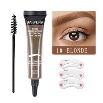 Eyebrow tint gel for shaping light brows is long-lasting, waterproof, and smudge-free. Eyebrow gel with brush head beige
