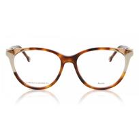 Carolina Herrera Ch 0054 C1h Women Eyeglasses White Tortoise/53-16-145 brown