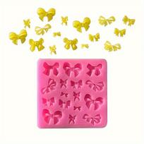 1pc Silicone Mold for Bow Tie, DIY Decor, Easy Release Clay Silicone Mold, Gadgets, Craft Tools, Art Supplies rožinė