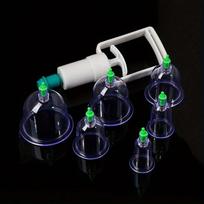 6/12pcs Aspirating Cupping Device Household Vacuum Cupping Set for Body Massage Relaxation Manual Suction Cup Kit Health Gifts white