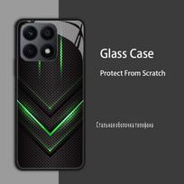 For Huawei Honor X6a X6 X6S X8 5G 4G Case Cover Tempered Glass Case Hard Coque Bumper For Honor X8A X6A X7A X8B Protect Case For Honor X6a black