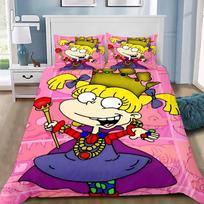 Animacinis R-Rugrats Antklodės Užvalkalas Vaikų Patalynės Komplektas Miegamojo Dekoras Suaugęs Berniukas Mergaitė Vaikų Dovana EU Single(135*200cm)3pcs yellow