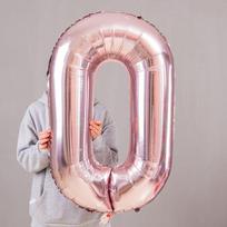 32 Inch Giant Rose Gold Birthday Helium Foil Mylar Big Number Balloon Birthday Wedding Decorations KTJ 7