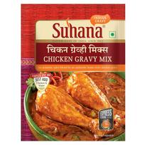 Suhana Chicken Gravy Mix 80g Pouch Spice Mix Easy To Cook Authentic Chicken Curry Gravy Blend Pack Of 6 Restaurant Style brown