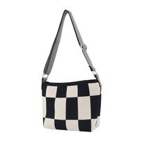 Customized Messenger Bag Large Capacity Wind Japan And Korea Shopping Bag Fashion Commuter Versatile Knitted Shoulder Bag 20*9*23.5cm gray