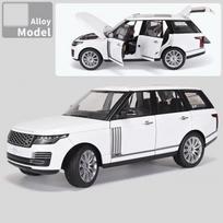 1:18 Range Rover SUV Alloy OffRoad Vehicles Diecast Metal Miniature Scale Car Model SoundLight Childrens Toy Gift gray