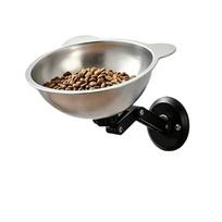 Stainless Steel Magnetic Cat Bowl Height Adjustable Space Saving Wall Mounted Dog Bowl No-Drill Leak-Proof Cervical Spine Bowl juoda
