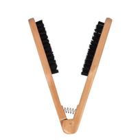 Professional Hair Straightener Comb Double Brushes Hairdressing Comb New V-shaped Clamp Comb