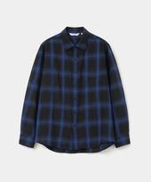 UNIFORM BRIDGE Pocket Check Shirt Blue M black