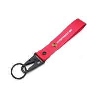 For Porsche Cayenne Panamera Macan 911 Taycan Boxster Cayman 918 Pajun Car Keychain Nylon Braided Wristband Lanyard Accessories BJ7 black