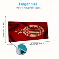 AC Milan logo Mouse Pad, Large Gaming Desk Mat, Non-slip XXL Mousepad for Laptop & Tablet, Mini PC Playmat with Stitched Edges 30cmx60cm(11.8x23.6inch) brown