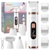 Hatteker 5-IN-1 Women Full Body Trimmer Electric Bikini Hair Shaver USB Recharge Lady Body Hair Removal Shaving Machine gray