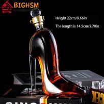 350ML/700ML High-Heels Shoes Shaped Whisky Decanter Glass Crystal Merlot Rum Vodka Red Wine Bottle Liquor Dispenser Bar Tools black