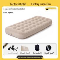 Single/Double Foldable Inflatable Air Mattress - Ideal for Camping and Outdoor Leisure 197*100*42cm gray
