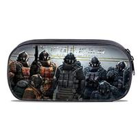 Didelės talpos drobės pieštukinė berniukams, Žaidimas taikai, Metro išgyvenimo tema, Vaikų kanceliarinių prekių dėžutė Large Capacity Three-layer Canvas Pencil Case gray