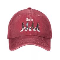 The Office Road Dwight Schrute Unisex Baseball Caps Jim Halpert Tv Show Distressed Washed Hats Cap Unstructured Soft Sun Cap One Size pink
