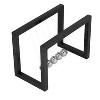 Newtons Pendulum Cradle Balance Steel Balls Physics Science Kinetic Toys Table Workspace Fidgeting For Stress Decompression Gifts black