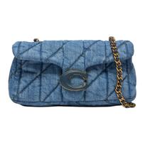 COACH Tabby Fabric Crossbody Bag, Shoulder Bag Small Womens Indigo Basic Set (Bag + Dustproof Bag) indigo