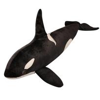 50cm-130cm Gyvas Orcinus Orca Juodasis Banginis Pliušiniai Žaislai Didelė Žuvis Audinio Lėlė Ryklis Pripildyti Jūros Gyvūnai Gimtadienio Dovana 50vm black