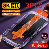 3PCS For Google Pixel 10 9 Pro XL Pixel 8 7 Pro Pixel 10A 9A 8A 7A 6A Dust Free Anti-Spy Privacy One-click Installation Full Cover Tempered Screen Pixel 6A juoda