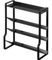 Yamazaki Slim Spice Rack, 4 Tiers, Black, Approx. W24 x D9.5 x H26.7cm, Tower Series, Spice Rack, Smooth Access, 8145 black