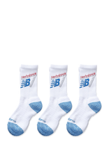 New Balance - Youth Lifestyle Graphic Crew 3 Pack - Kojinės - Balta