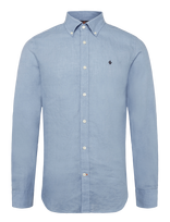 Morris - Douglas Linen Shirt-Classic Fit - Lininiai marškiniai - Mėlyna